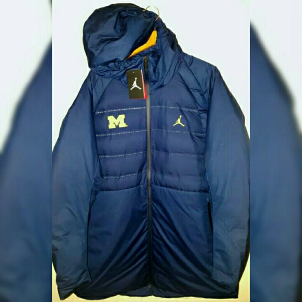 Jordan Michigan Wolverines Goose Down Jacket 2XL